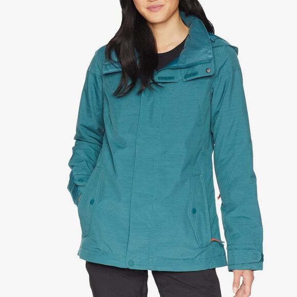 Burton Women's XL Jet Set Ski Jacket Teal Snowboarding Waterproof Insulated - Picture 1 of 9
